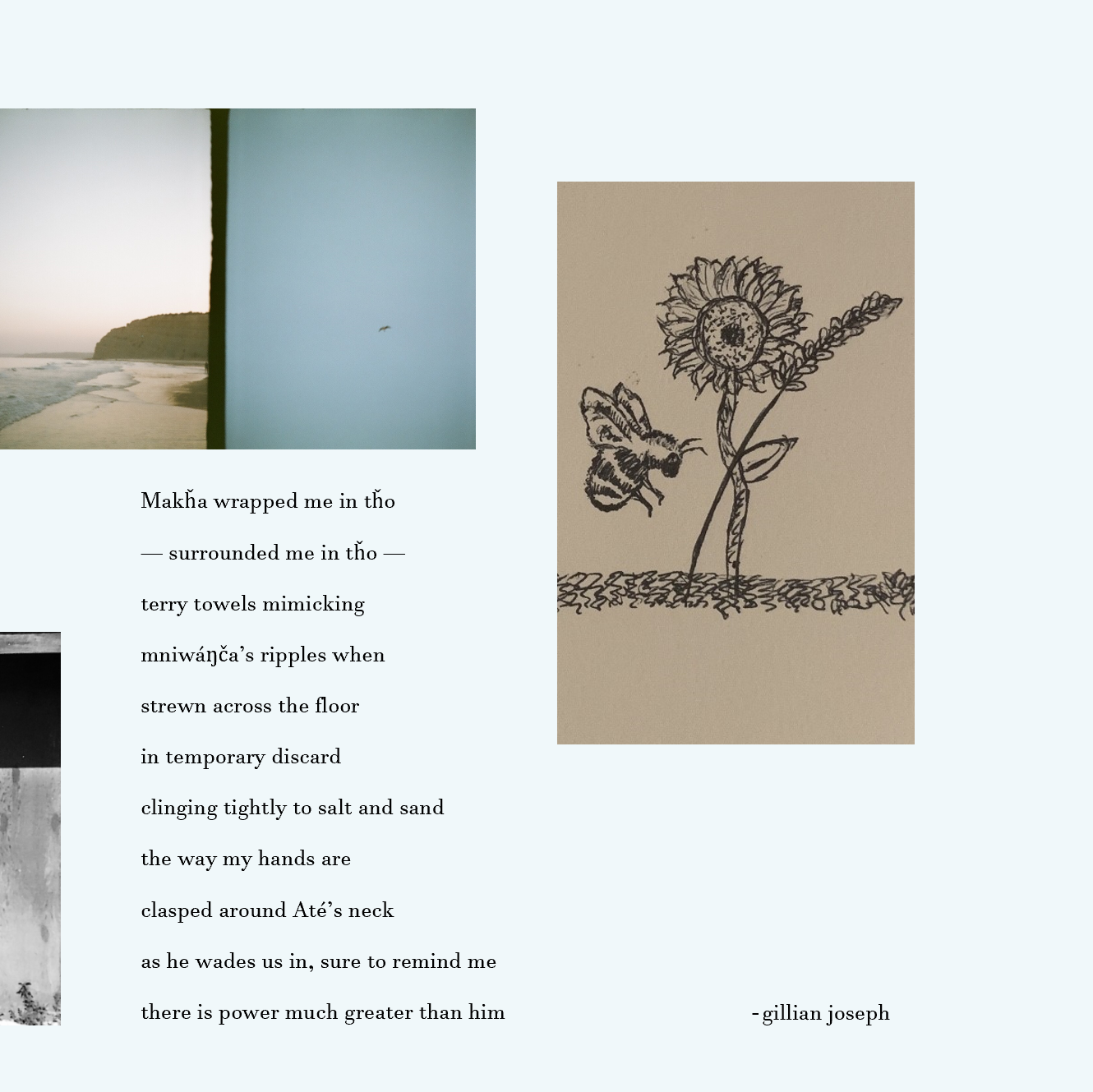 part of the the to be storztellers project bz Gillian Joseph. This picture features a poem as well as analogue photography and personal drawings by Gillian Joseph